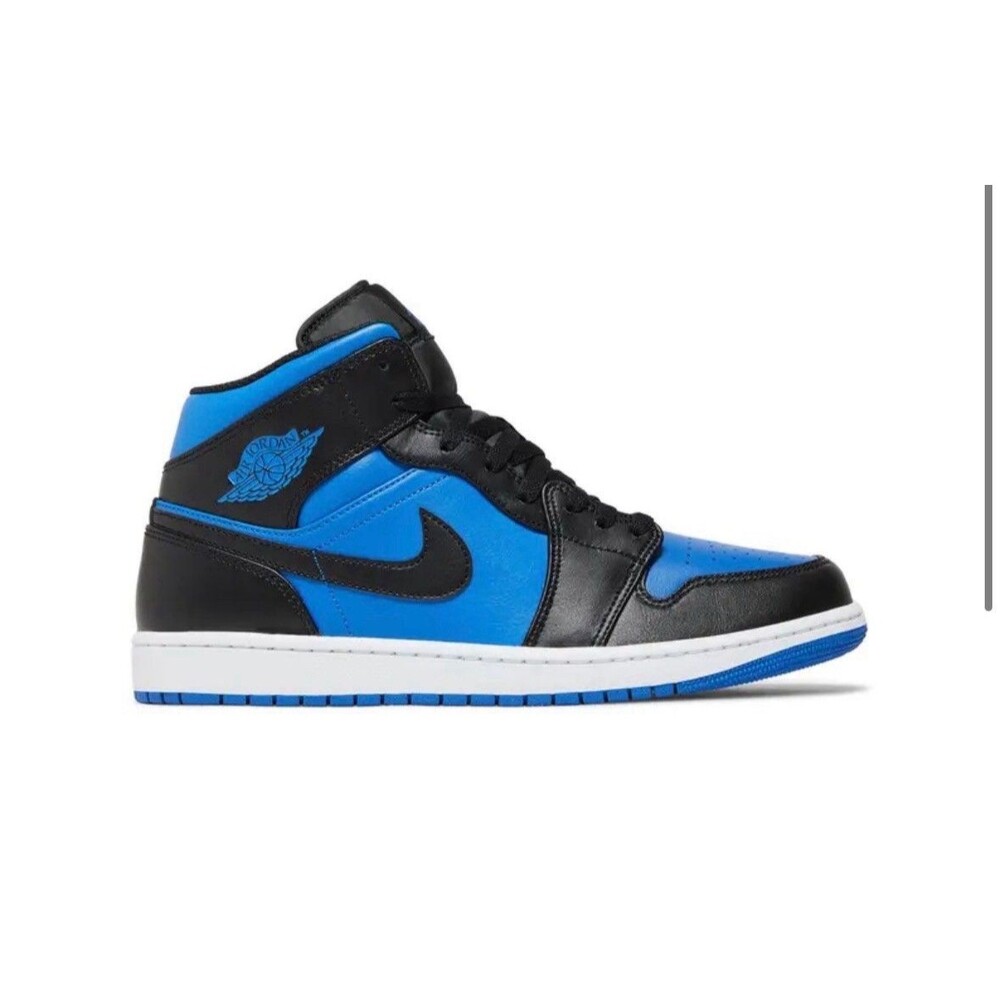 Jordan 1 Mid Black Royal Blue Size 11 DQ8426-042